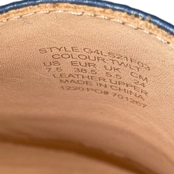 NEW G/FORE Navy Blue Skull Killer T's Leather Mules Size 7.5 - Picture 7 of 7